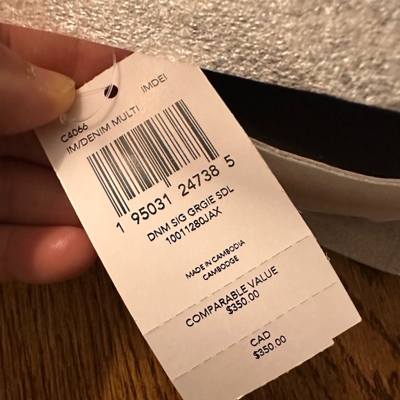 NWT! NEW! Coach Denim Signature Georgia Saddle Bag Women Crossbody Bag - Picture 8 of 14